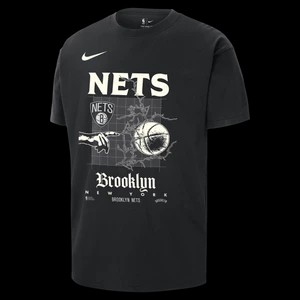 Zdjęcie produktu T-shirt męski Nike NBA Max90 Brooklyn Nets Courtside - Czerń