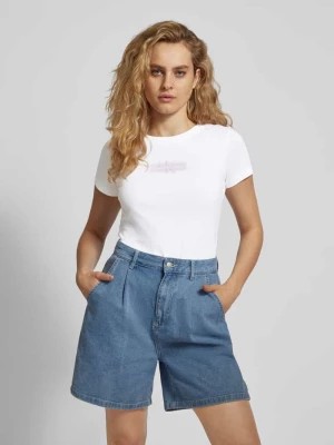 Zdjęcie produktu T-shirt o kroju slim fit z nadrukiem z logo model ‘MONOLOGO’ Calvin Klein Jeans