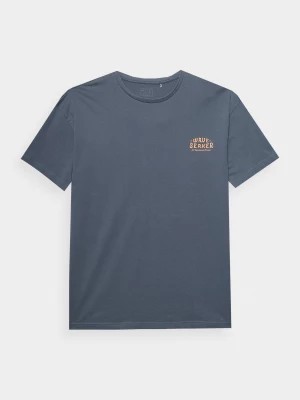 Zdjęcie produktu T-shirt oversize z nadrukiem męski - szary 4F