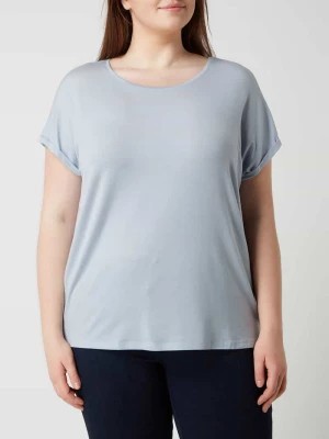 Zdjęcie produktu T-shirt PLUS SIZE z ukośnie skrojonymi rękawami model ‘Ava’ Vero Moda Curve