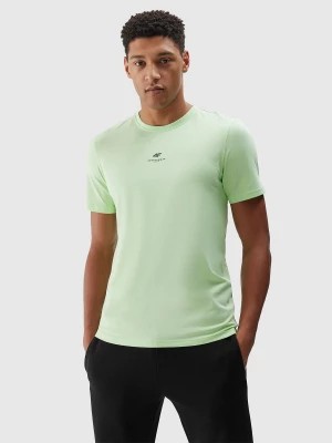 Zdjęcie produktu T-shirt regular gładki męski - jasna zieleń 4F