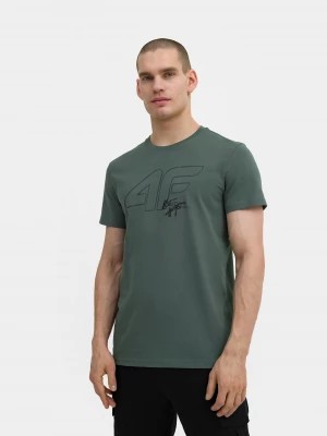 Zdjęcie produktu T-shirt regular z bawełny organicznej męski 4F