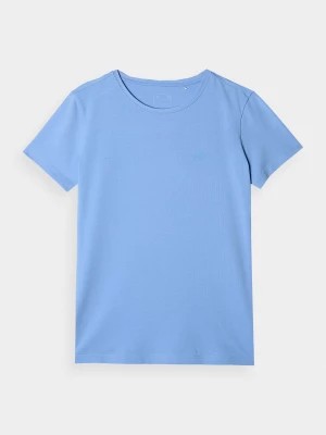 Zdjęcie produktu T-shirt slim gładki damski - granatowy 4F