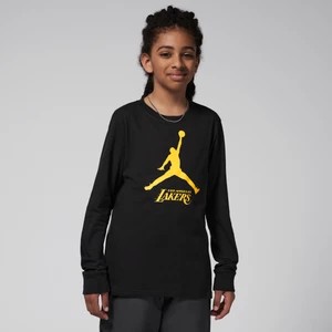 Zdjęcie produktu T-shirt z długim rękawem dla dużych dzieci (chłopców) Jordan NBA Los Angeles Lakers Essential - Czerń