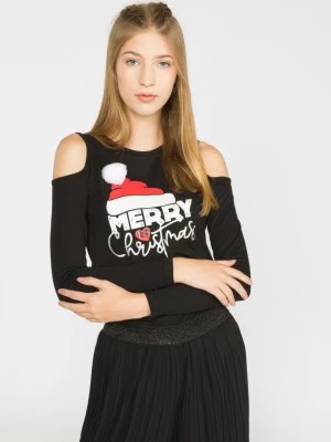 Zdjęcie produktu T-shirt z długim rękawem dla dziewczyny merry christmas Reporter Young