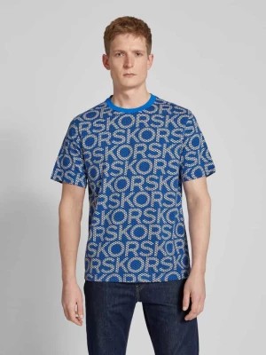Zdjęcie produktu T-shirt z efektem siateczki model ‘KORS MESH’ Michael Kors