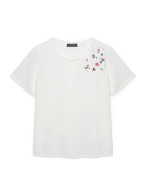 Zdjęcie produktu T-shirt z haftem i koralikami Elena Mirò