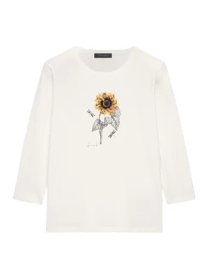 Zdjęcie produktu T-shirt z kwiatowym nadrukiem Elena Mirò