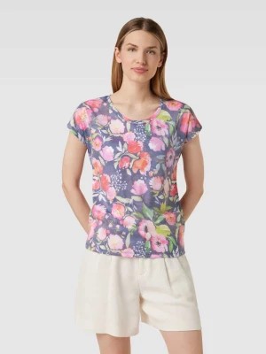 Zdjęcie produktu T-shirt z kwiatowym nadrukiem na całej powierzchni montego
