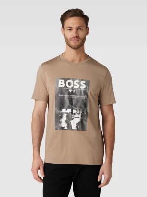 Zdjęcie produktu T-shirt z kwiatowym nadrukiem z motywem z logo Boss Orange