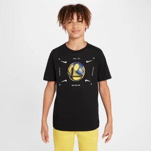 Zdjęcie produktu T-shirt z logo dla dużych dzieci (chłopców) Nike NBA Golden State Warriors - Czerń