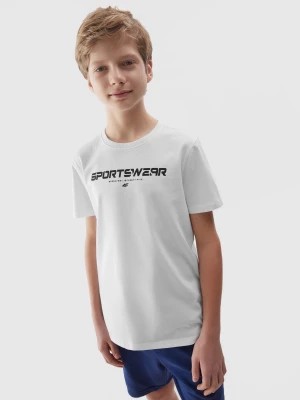 Zdjęcie produktu T-shirt z nadrukiem chłopięcy - biały 4F