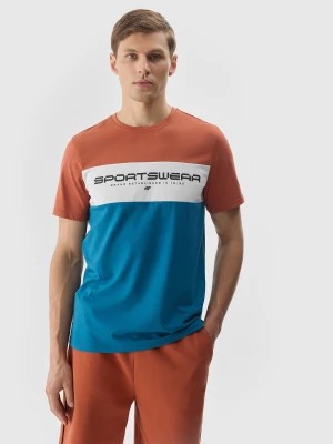 Zdjęcie produktu T-shirt z nadrukiem męski - brązowy 4F