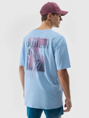 Zdjęcie produktu T-shirt z nadrukiem męski - niebieski 4F