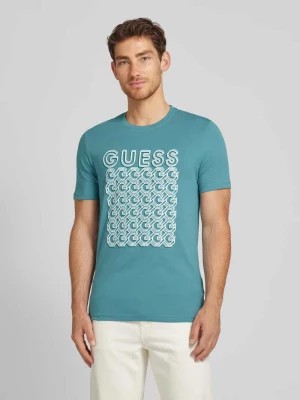 Zdjęcie produktu T-shirt z nadrukiem z logo model ‘CHAIN’ Guess