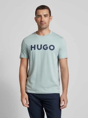 Zdjęcie produktu T-shirt z nadrukiem z logo model ‘DULIVIO’ HUGO