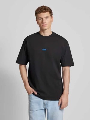 Zdjęcie produktu T-shirt z nadrukiem z logo model ‘Nalono’ Hugo Blue