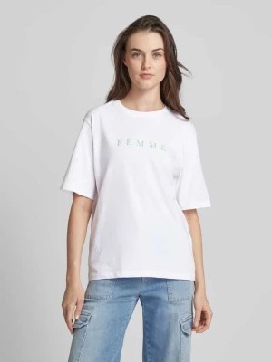 Zdjęcie produktu T-shirt z nadrukiem z logo model ‘VILJA’ Selected Femme