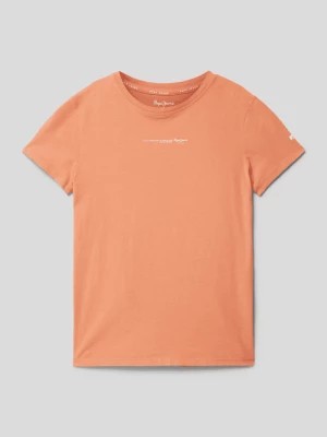 Zdjęcie produktu T-shirt z nadrukiem z napisem model ‘DAVIDE’ Pepe Jeans