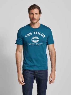 Zdjęcie produktu T-shirt z nadrukowanym napisem męski Tom Tailor
