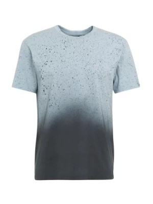 Zdjęcie produktu T-shirt z podwójnym brzegiem dekoltu i półrękawem z malowaniem Mauro Grifoni