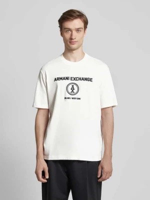 Zdjęcie produktu T-shirt z prążkowanym okrągłym dekoltem Armani Exchange