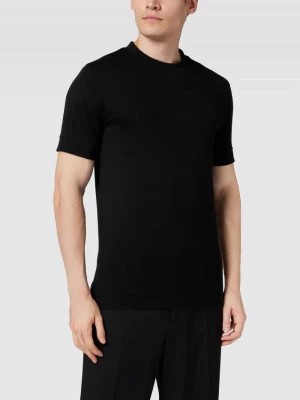 Zdjęcie produktu T-shirt z prążkowanym, okrągłym dekoltem model ‘ANTON’ drykorn