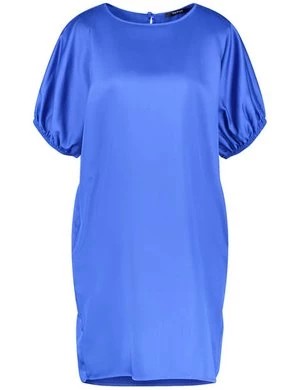 Zdjęcie produktu TAIFUN Damski Luźno skrojona sukienka z kieszeniami Półrękawek Okrągły Niebieski Jednokolorowy