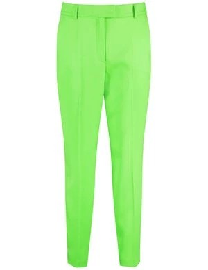Zdjęcie produktu TAIFUN Damski Spodnie z dodatkiem streczu o dł. 7/8 z kantami Slim Fit Zielony Jednokolorowy
