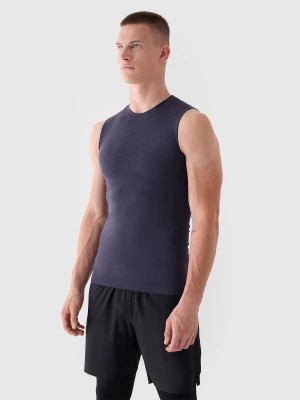 Zdjęcie produktu Tank top treningowy bezszwowy szybkoschnący męski 4F x Robert Lewandowski - granatowy