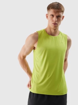 Zdjęcie produktu Tank top treningowy regular z materiału z recyklingu męski - soczysta zieleń 4F