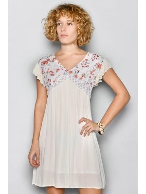 Zdjęcie produktu Tarifa Sukienka w kolorze kremowym ze wzorem rozmiar: L