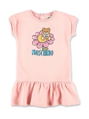 Zdjęcie produktu Teddy Bear Różowa Bawełniana Sukienka T-Shirt Moschino
