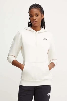 Zdjęcie produktu The North Face bluza Simple Dome Hoodie damska kolor beżowy z kapturem z nadrukiem NF0A89EYQLI1