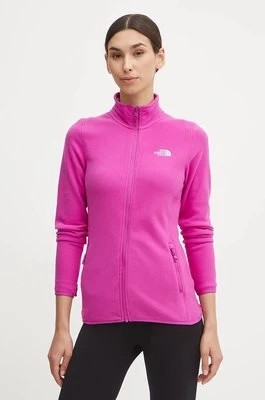 Zdjęcie produktu The North Face bluza sportowa 100 Glacier kolor różowy gładka NF0A855O1I71