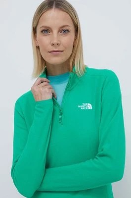 Zdjęcie produktu The North Face bluza sportowa 100 Glacier kolor zielony gładka NF0A855MPO81