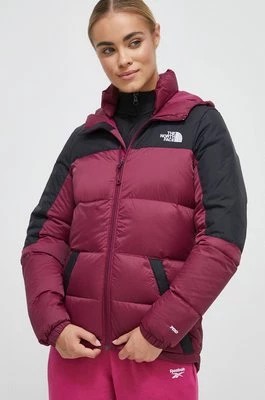 Zdjęcie produktu The North Face kurtka puchowa damska kolor bordowy zimowaCHEAPER