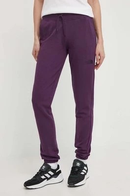 Zdjęcie produktu The North Face spodnie dresowe bawełniane kolor fioletowy gładkie NF0A87E4V6V1