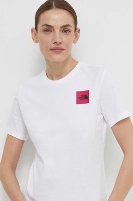 Zdjęcie produktu The North Face t-shirt bawełniany damski kolor biały NF0A87EHFN41
