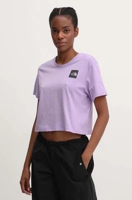 Zdjęcie produktu The North Face t-shirt bawełniany damski kolor fioletowy NF0A87NBQZI1