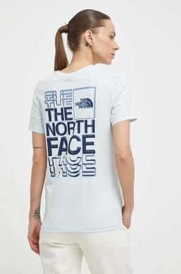 Zdjęcie produktu The North Face t-shirt bawełniany damski kolor niebieski NF0A87EHO0R1