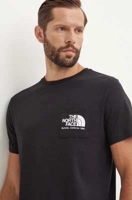Zdjęcie produktu The North Face t-shirt bawełniany M Berkeley California Pocket S/S Tee męski kolor czarny z nadrukiem NF0A87U2JK31