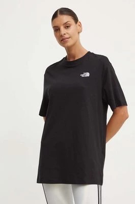 Zdjęcie produktu The North Face t-shirt bawełniany W S/S Essential Oversize Tee damski kolor czarny NF0A87NQJK31