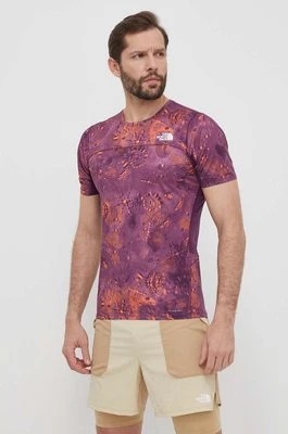 Zdjęcie produktu The North Face t-shirt sportowy Sunriser kolor fioletowy wzorzysty NF0A84KNSI41