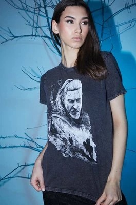 Zdjęcie produktu The Witcher x Medicine t-shirt bawełniany damski kolor szary