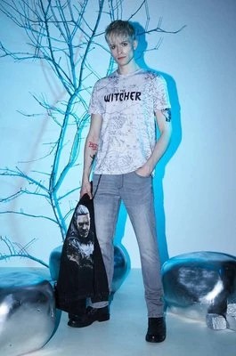 Zdjęcie produktu The Witcher x Medicine t-shirt bawełniany męski kolor biały z nadrukiem