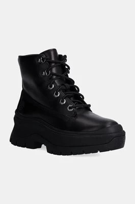 Zdjęcie produktu Timberland botki skórzane Roxie Lane damskie kolor czarny na platformie TB0A295JW021