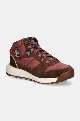 Zdjęcie produktu Timberland buty Retro Swift High damskie kolor bordowy na płaskim obcasie TB0A28DTEKA1