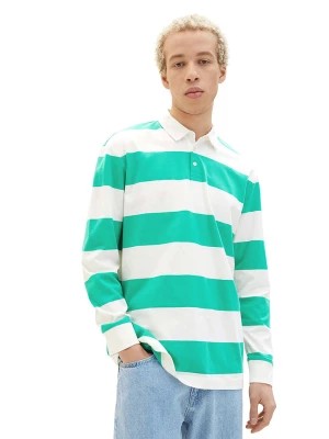 Zdjęcie produktu Tom Tailor Koszulka polo w kolorze zielono-białym rozmiar: XL
