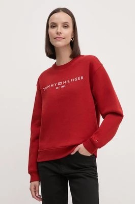 Zdjęcie produktu Tommy Hilfiger bluza damska kolor czerwony z nadrukiem